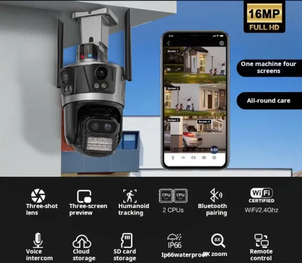 CAM-IP8MP-EP12-8X GMB kamera 8 mpix microSD iCSee xmeye pro app Two-way voice PTZ ip66, 3.6mm+3.6mm Slika 3