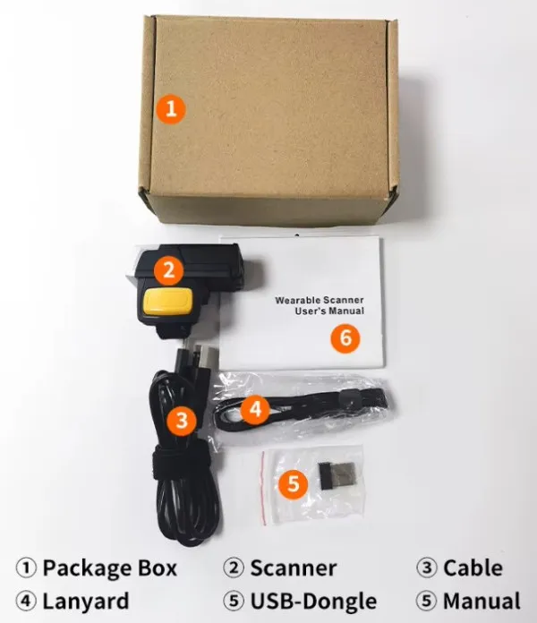 POS-BSH500 GMB 2d/OCR CMOS Warehouse Finger barcode scanner, barkod skener, 600mAh, 1MP, BT/WiFi Slika 10