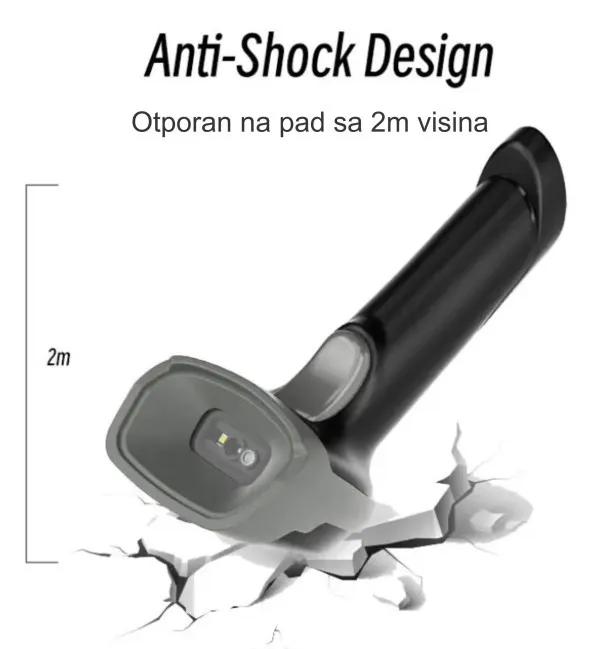POS-BS1100R GMB 2d CMOS barcode scanner,barkod skener, 2000mAh, BT/WiFi Slika 8