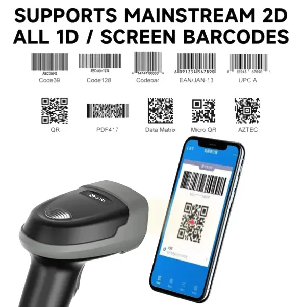 POS-BS1100R GMB 2d CMOS barcode scanner,barkod skener, 2000mAh, BT/WiFi Slika 7
