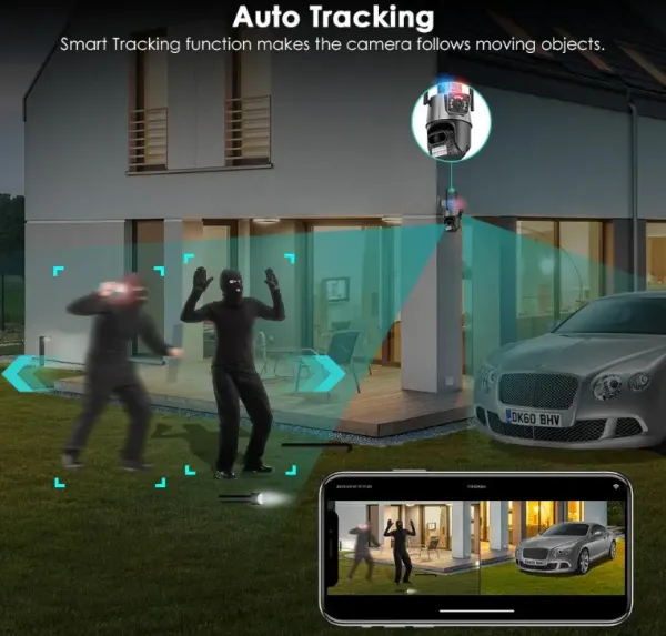 CAM-IP6MP-EP11-QQ GMB kamera 6 mpix microSD iCSee xmeye app Two-way voice PTZ ip66, 2.8mm+3.6mm Slika 1