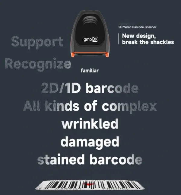 POS-BS4208S GMB 2d/OCR CMOS barcode scanner, barkod skener, 1MP, wired USB Slika 7