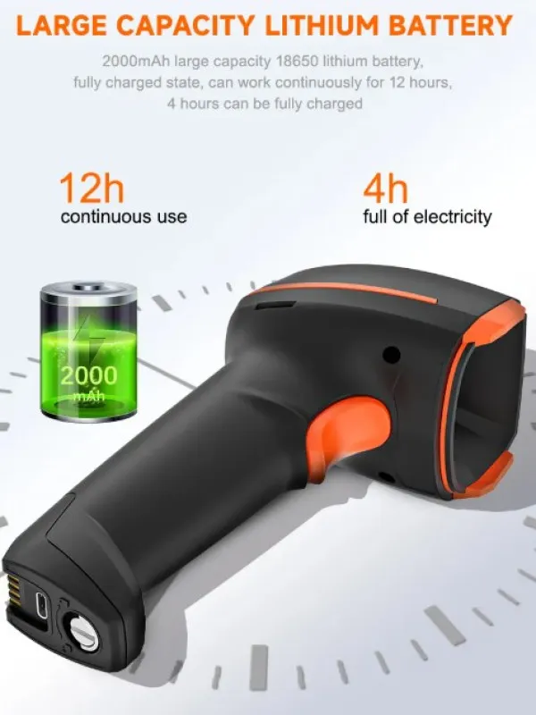 POS-BS4208SRC GMB 2d/OCR CMOS barcode scanner with CRADLE, barkod skener 2000mAh, 1MP, BT/WiFi Slika 8