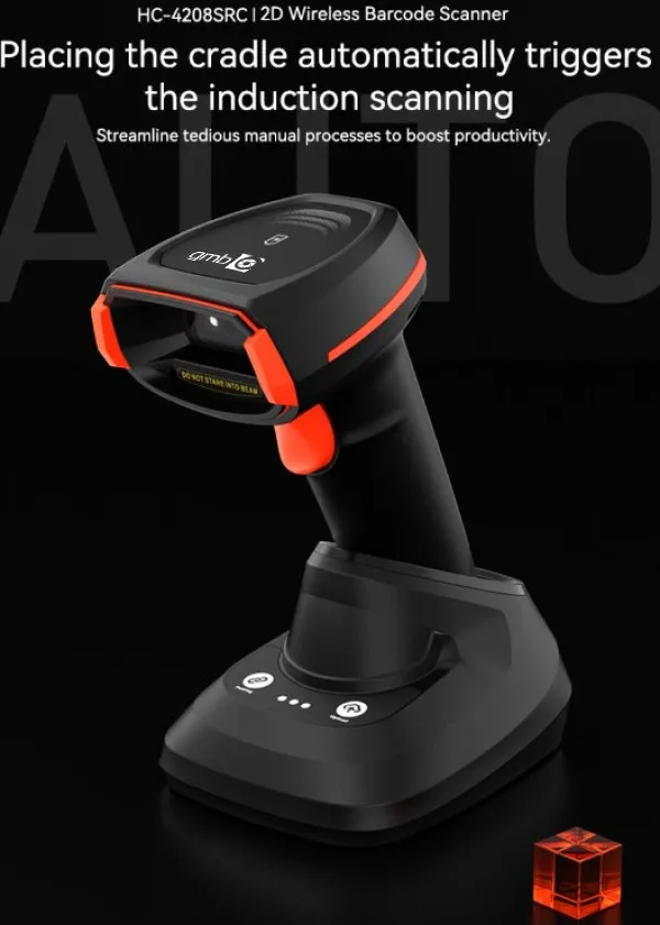 POS-BS4208SRC GMB 2d/OCR CMOS barcode scanner with CRADLE, barkod skener 2000mAh, 1MP, BT/WiFi Slika 5