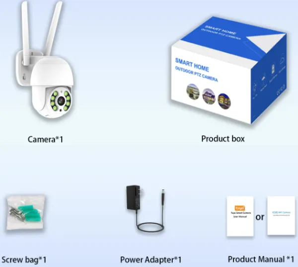 GEMBIRD CAM-IP4MP-T8Y GMB kamera 4 mpix microSD TUYA app Two-way voice PTZ ip66 Slika 2