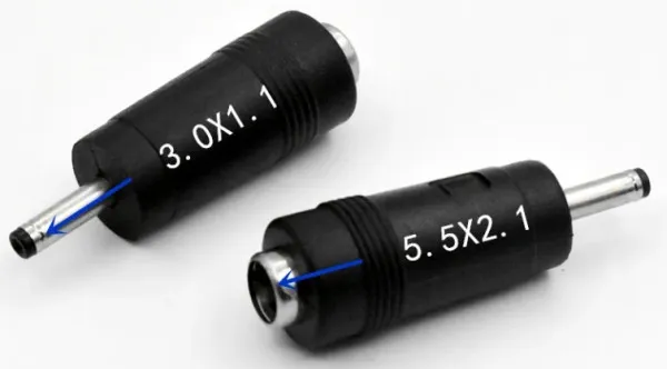 GMB NPC-5.2x2.5mm 3.0x1.1mm DC to DC 20V Connector Black (L) (prodaje se na komad) Slika 2