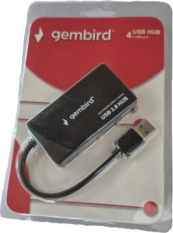 GEMBIRD UHB-U3P4-03 ** Gembird HUB 4 USB3.0 4-port, storage speed 5Gbps, black (alt. UHB-U3P4-05 559) Slika 2