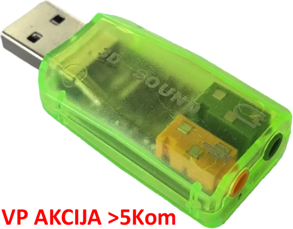 GEMBIRD CMP-SOUNDUSB13 ** Gembird USB 5.1 3D zvucna karta, zamenjuje audio kontrolor u PC (223) Slika 3
