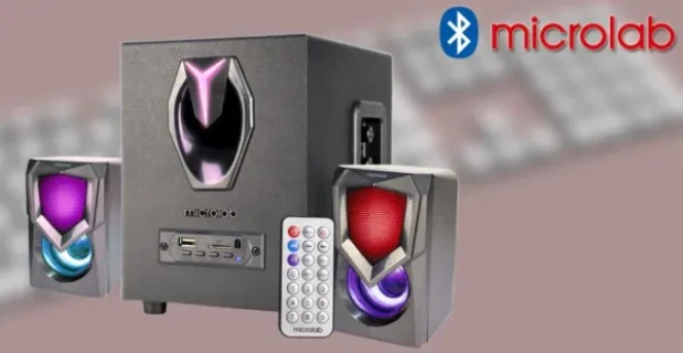 Microlab G101BT Aktivni zvucnici 2.1 11W (5W,2x3W) 3,5mm, SD, USB, FM, Bluetooth, daljinski, LED Slika 5