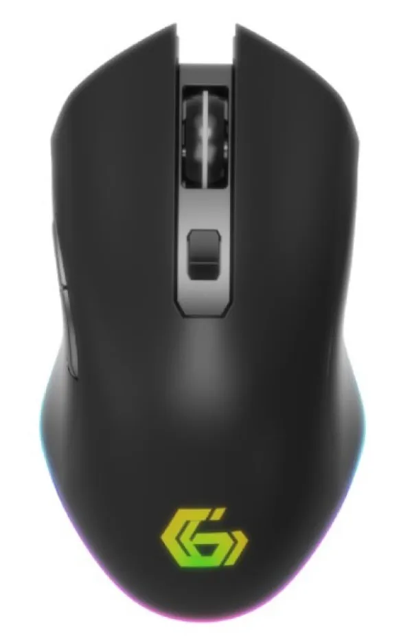 GEMBIRD MUSGW-6BL-02 Gembird Punjivi bežièni RGB gaming miš sa 6 tastera Firebolt, 129mm, crni Slika 1