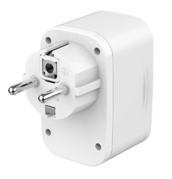 TA-ACPDQC20-01-W Gembird 20W 2-port USB brzi punjac sa pass-through AC socket-om, white Slika 3