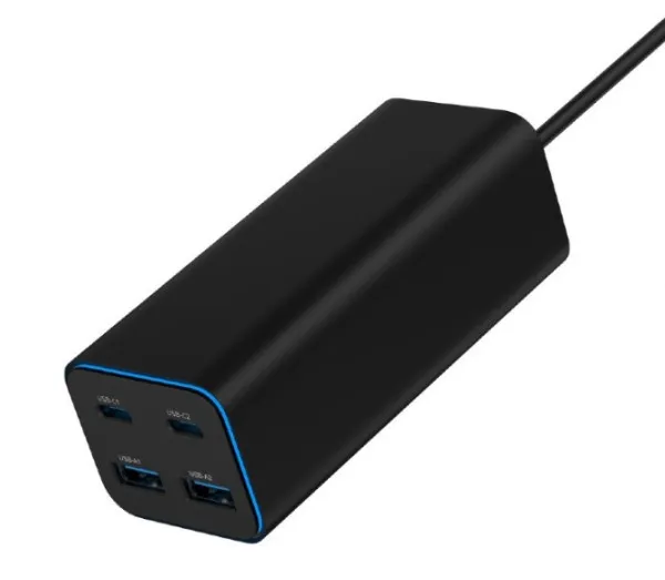 GEMBIRD TA-UC-2A2C-PD100-01-BK Gembird 4-port 100W GaN USB PowerDelivery brzi punjacr, black Slika 5
