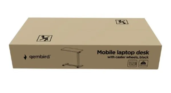 GEMBIRD TVS-DESK-02-BK Gembird Mobilni sto za laptop sa toèkicima, 685-1045mm, black Slika 3