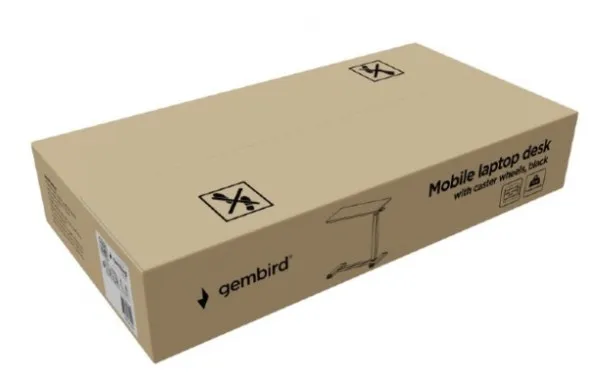 GEMBIRD TVS-DESK-02-BK Gembird Mobilni sto za laptop sa toèkicima, 685-1045mm, black Slika 2