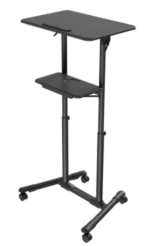 GEMBIRD TVS-DESK-01-BK Gembird Mobilni sto sa toèkicima, 1110-1345 mm, crne boje Slika 5