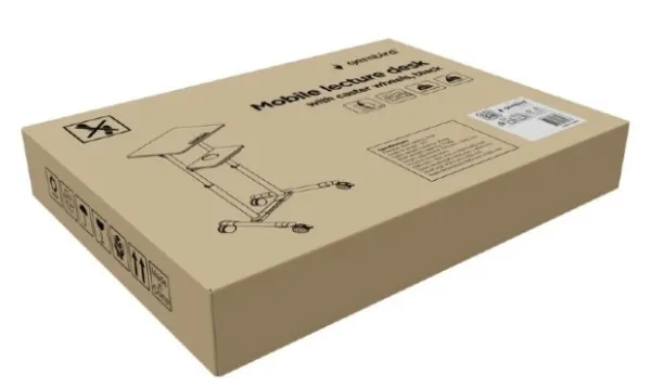 GEMBIRD TVS-DESK-01-BK Gembird Mobilni sto sa toèkicima, 1110-1345 mm, crne boje Slika 3