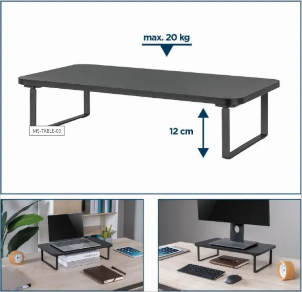 GEMBIRD MS-TABLE-03 Gembird postolje za monitor 500x260x122mm Slika 3