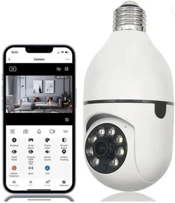 GEMBIRD CAM-IP3MP-Q8 GMB kamera 3 mpix microSD iCSee xmeye pro app Two-way voice 3,6mm ZA SIJALICNO GRLO E27 Slika 5