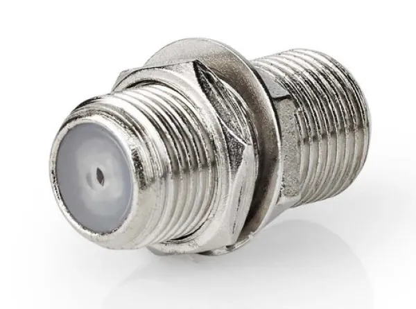 NEDIS CSGB41940ME Satellite & Antenna Adapter F zenski na F zenski, 75 Ohm, Metal, Silver, 1kom Slika 1