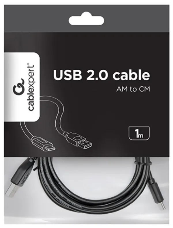 GEMBIRD CCP-USB2-AMCM-1M Gembird USB 2.0 AM to Type-C cable (AM/CM), 1 m Slika 1