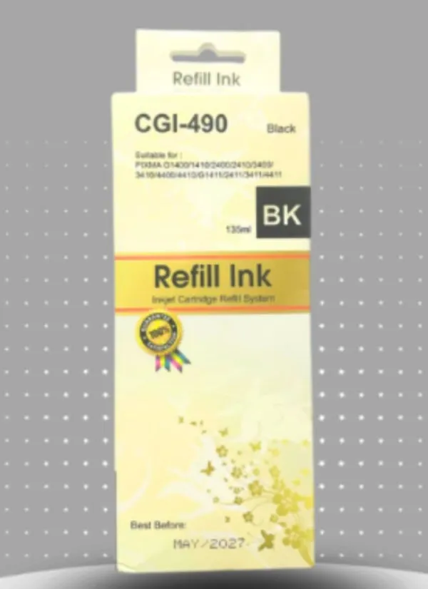 SINOCOPY INKJET GI-490 Dopuna Black SINO boja bocica sadrži 130 ml mastila za Canon CNIJ490SC Slika 1