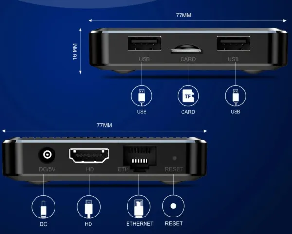 GEMBIRD GMB-X98Q 2/16GB + daljinski BLUE (odvojen) S905W2 quad, Mali-G31MP2 4K, Android 11.0 programirajuci Slika 3
