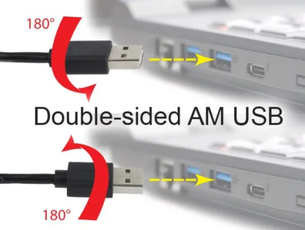 GEMBIRD CC-mUSB2D-1M Gembird Double-sided USB 2.0 AM to Micro-USB cable, black, 1 m Slika 5