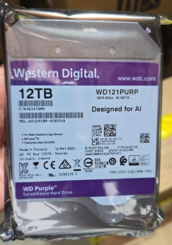 HDD 3.5 * 12TB WD121PURP WD Purple 24/7 7200RPM 256MB SATA3 Slika 2