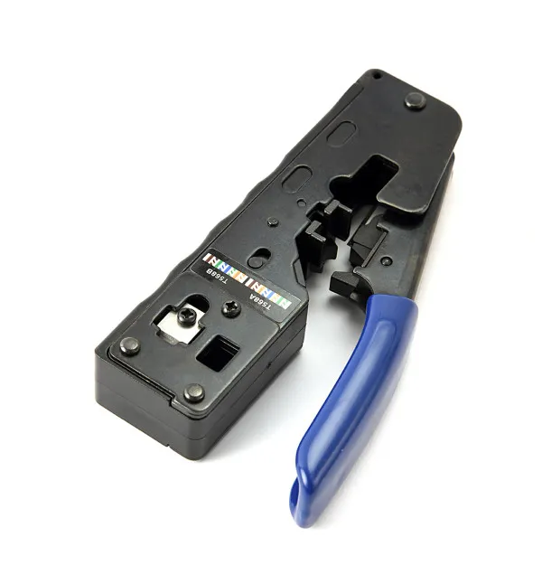 GEMBIRD T-WC-06 Gembird Klesta za krimpovanje CAT.7 LAN pass-through plug, 8P8C, 6P6C, blue Slika 3