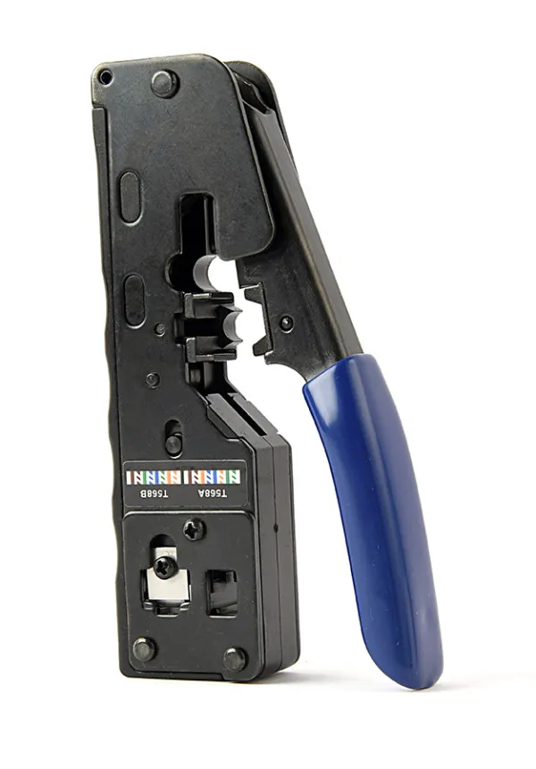 GEMBIRD T-WC-06 Gembird Klesta za krimpovanje CAT.7 LAN pass-through plug, 8P8C, 6P6C, blue Slika 2