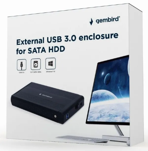 GEMBIRD HDD 3.5 * 1TB SET USB 3.0 SATA eksterno kuciste + 1TB WD10EURX WD/ EE3-U3S-3 Slika 4