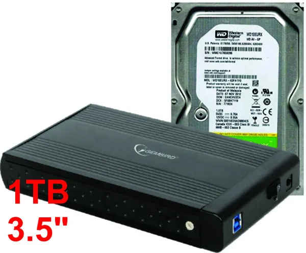GEMBIRD HDD 3.5 * 1TB SET USB 3.0 SATA eksterno kuciste + 1TB WD10EURX WD/ EE3-U3S-3 Slika 5