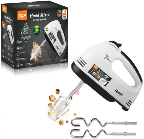 RAF R.6633WB RUCNI MIKSER BELO/CRNI, 270W Slika 1
