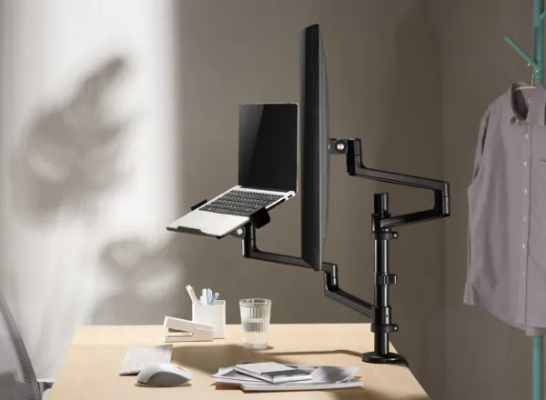 MA-DA-04 Gembird Podesivi stoni drzac za monitor tilt, 17-32 max.8kg + nosac za laptop Slika 4