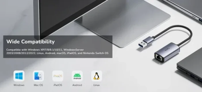 Cudy UE10A USB 3.0 to Fast Ethernet LAN adapter 10/100/1000 ( mrezna kartica) Slika 4