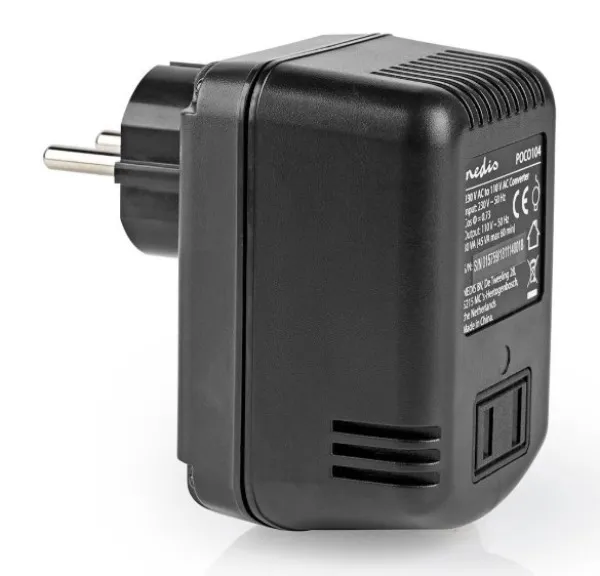 NEDIS POCO104 Konvertor snage, 230V AC 50Hz, 30W, Euro, Black Omogucava upotrebu opreme iz SAD u Evropi Slika 1