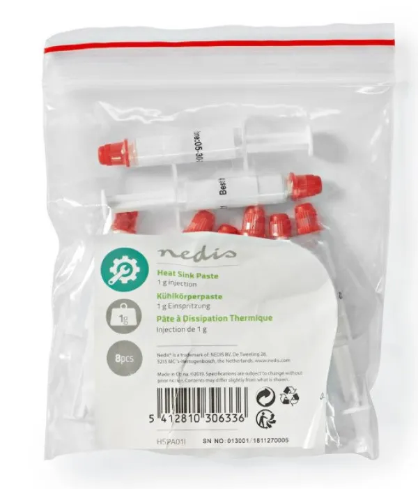 NEDIS HSPA01I Termalna pasta za CPU/VGA 1gr WHITE Slika 1