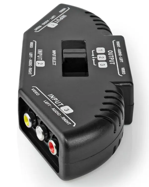 NEDIS VSWI2403BK Kompozitni video prekidaè, 3 ulaza na 1 izlaz, 1024x576 Slika 1