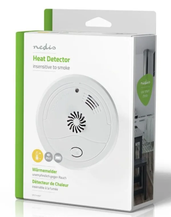 NEDIS DTCTH10WT Alarm za toplotu Na baterije, 85db, ABS, Bela Slika 2