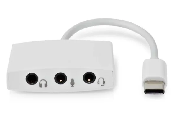 NEDIS CCGB65900WT01 USB-C adapter 2.0 na 3,5mm ženski, 0,1m, Okrugli, Niklovani, ABS/PVC Slika 5