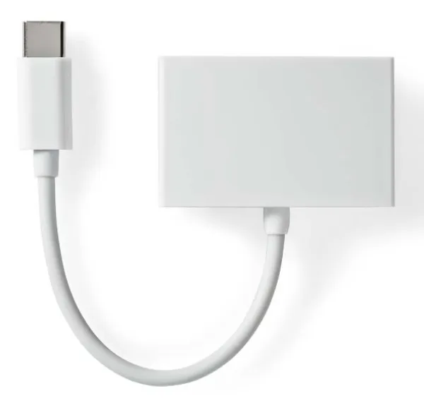 NEDIS CCGB65900WT01 USB-C adapter 2.0 na 3,5mm ženski, 0,1m, Okrugli, Niklovani, ABS/PVC Slika 2