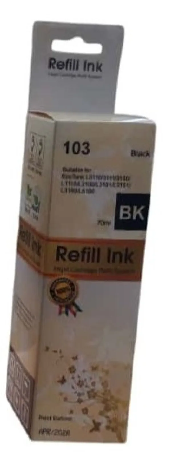 SINOCOPY INKJET EP 103/E103 Dopuna BlackSINO boja bocica sadrži 70 ml mastila za Epson EPIJ103SC Slika 3