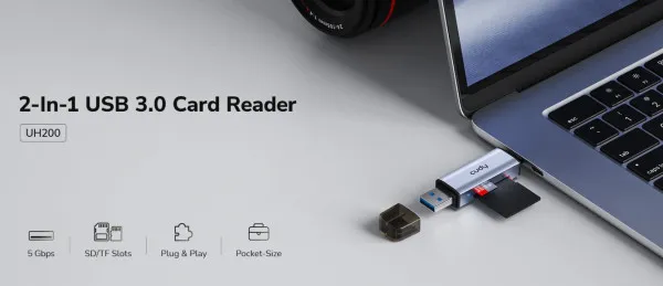 Cudy UH200 2-in-1 USB 3.0 Card Reader (alt.A-CM-COMBO9-06) Slika 4