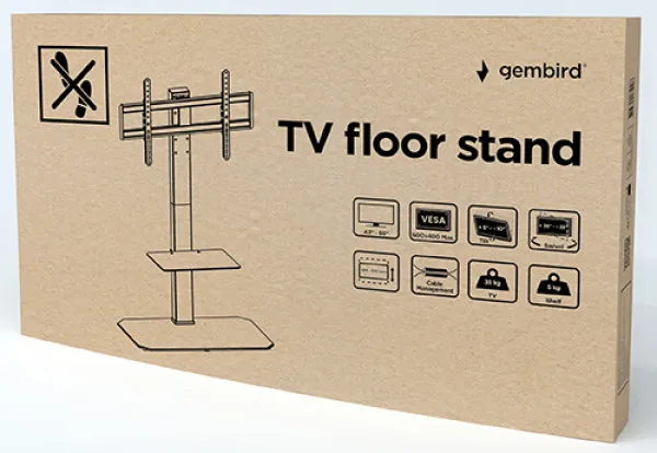 GEMBIRD TVS-86ST-01 Gembird Mobilni sto, Vesa, 43-86, crne boje Slika 2