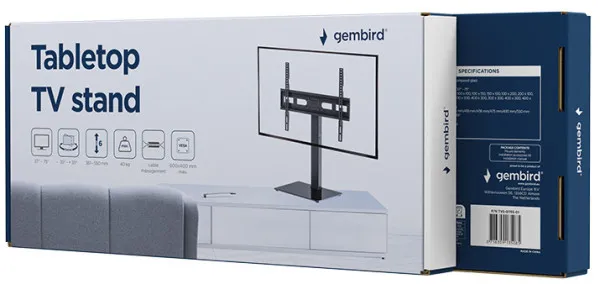 GEMBIRD TVS-D75S-01 Gembird stoni TV stalak, VESA 37-75, crne boje Slika 5