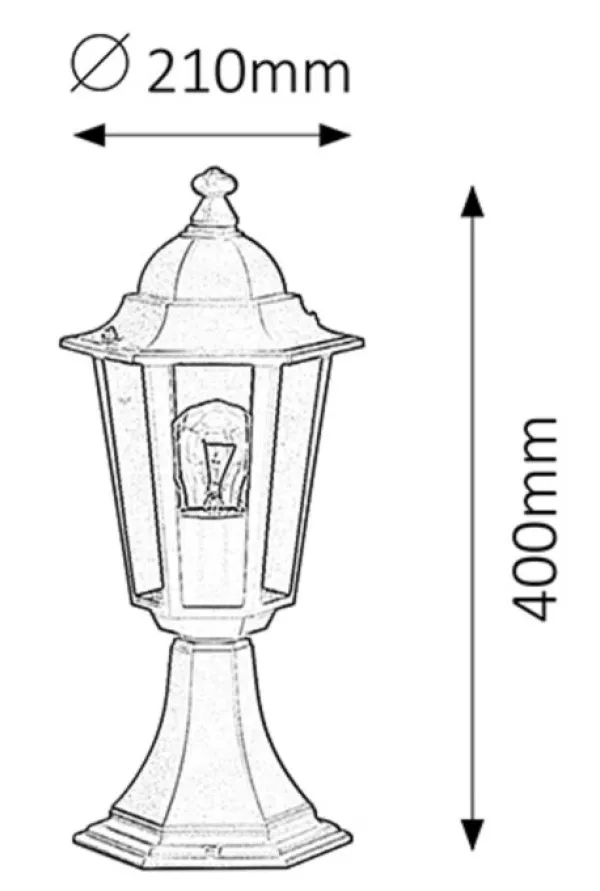 rabalux Velence spoljna lampa 40cm E27 60Wcrno IP43 Slika 2