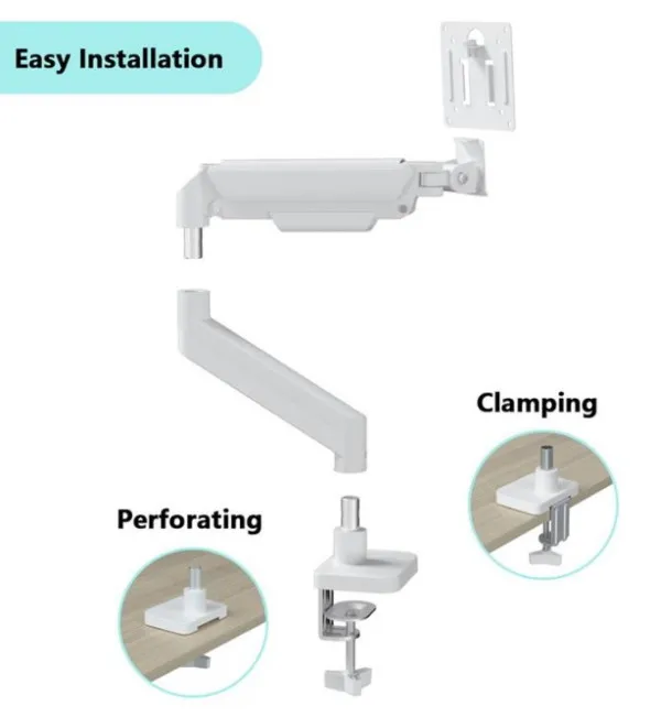 GEMBIRD MA-DA1-04-W Gembird podesivi drzac za monitor, tilt, 17-32 max.10kg White Slika 4