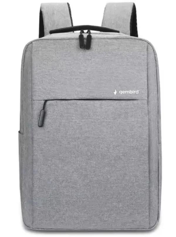 NCC-15-KLB011 Gembird Ranac poslovni Sivi za laptop 15,6inc 41x28x12cm USB konektor, 420g Slika 9