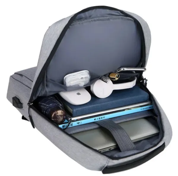 NCC-15-KLB011 Gembird Ranac poslovni Sivi za laptop 15,6inc 41x28x12cm USB konektor, 420g Slika 6