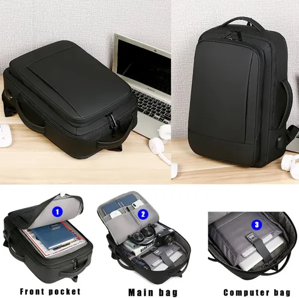 NCC-15-KLB017 Gembird Ranac za laptop 15,6/17inc 43x31x15(+5)cm USB konektor, 900g Slika 2